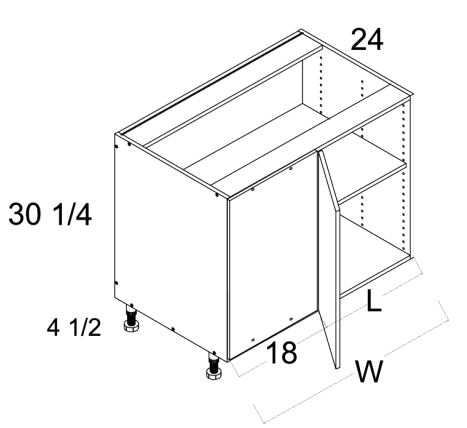 Full Height One Door Blind Bases